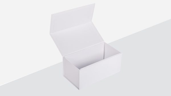 220x110x100mm Standartinė balta knyginio kartono rigid dovanų dėžutė su magnetiniu uždarymu Flexpro