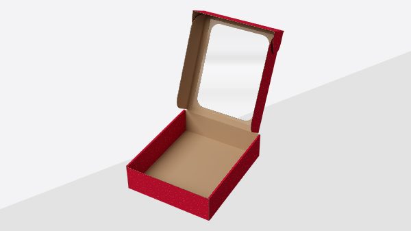 P03433_600_273x85x340mm (2) raudona gofro kartono dėžutė su langeliu Flexpro